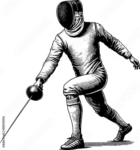 Fencing Man Or Swordsman 