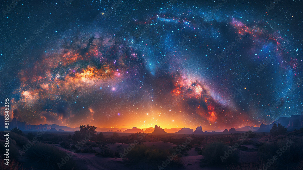 Capturing the Splendor A Landscape Photo of a Colorful Space Galaxy in Stunning Detail Capturing the Splendor A Landscape Photo of a Colorful Space Galaxy in Stunning Detail