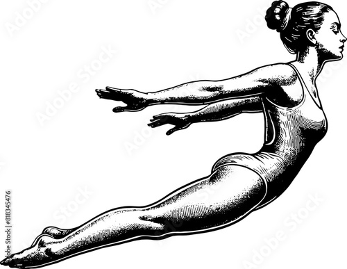 Diving Woman Athlete 