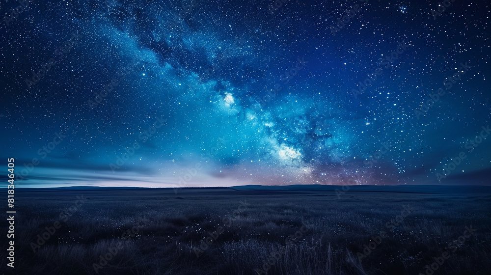 Obraz premium Immersive Starry Sky Dive into the Cosmic Depths with Mesmerizing Astrophotography