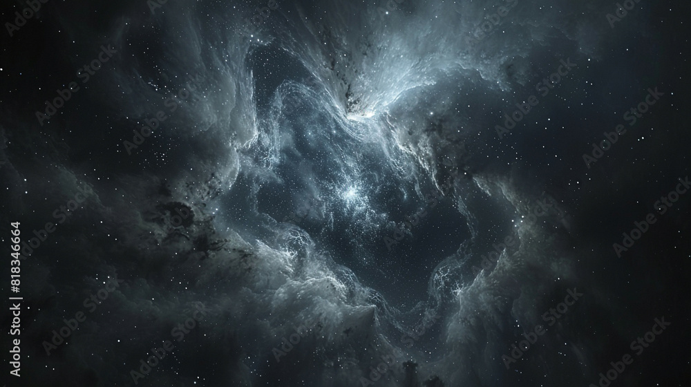 Fototapeta premium Nebula and Star Field: Exploring the Enigmatic Depths of Space Through Mesmerizing Astrophotography