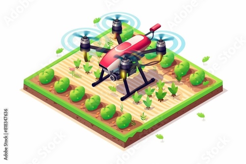 View from drones: Plant health revolutionized by agricultural technology and unmanned systems, elevating farm monitoring and crop health aerially