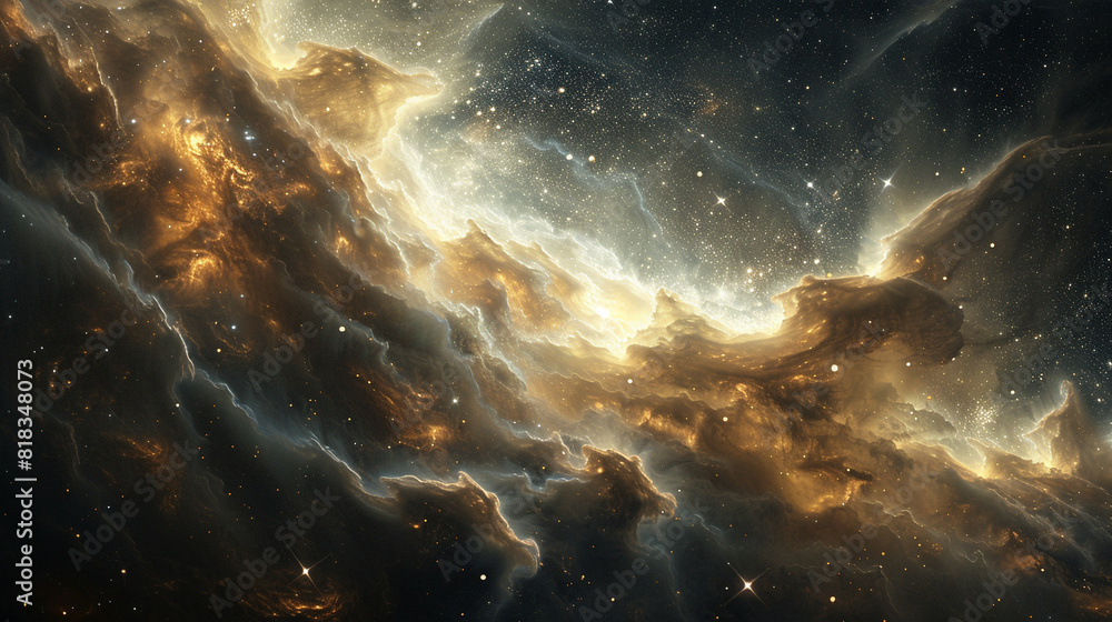 Fototapeta premium Nebula Cloud A Spectacular Display of Celestial Beauty Captured in Stunning Astrophotography