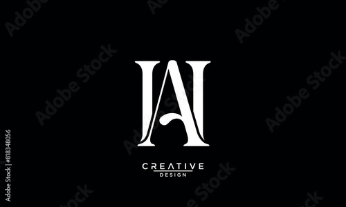 AH  HA  A  H  Abstract Letters Logo Monogram