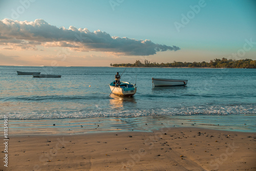Tamarin beach, Mauritius - sunset