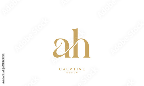 AH, HA, A, H, Abstract Letters Logo Monogram