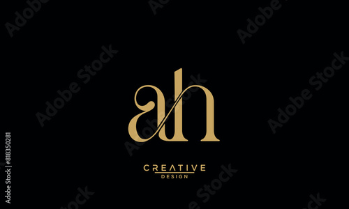 AH, HA, A, H, Abstract Letters Logo Monogram