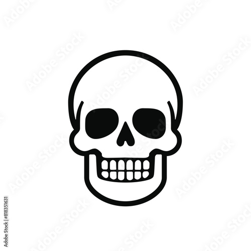 Human skull icon. Vector illustration