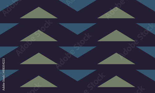 geometric seamless pattern of triangles pointing up and down in muted colors