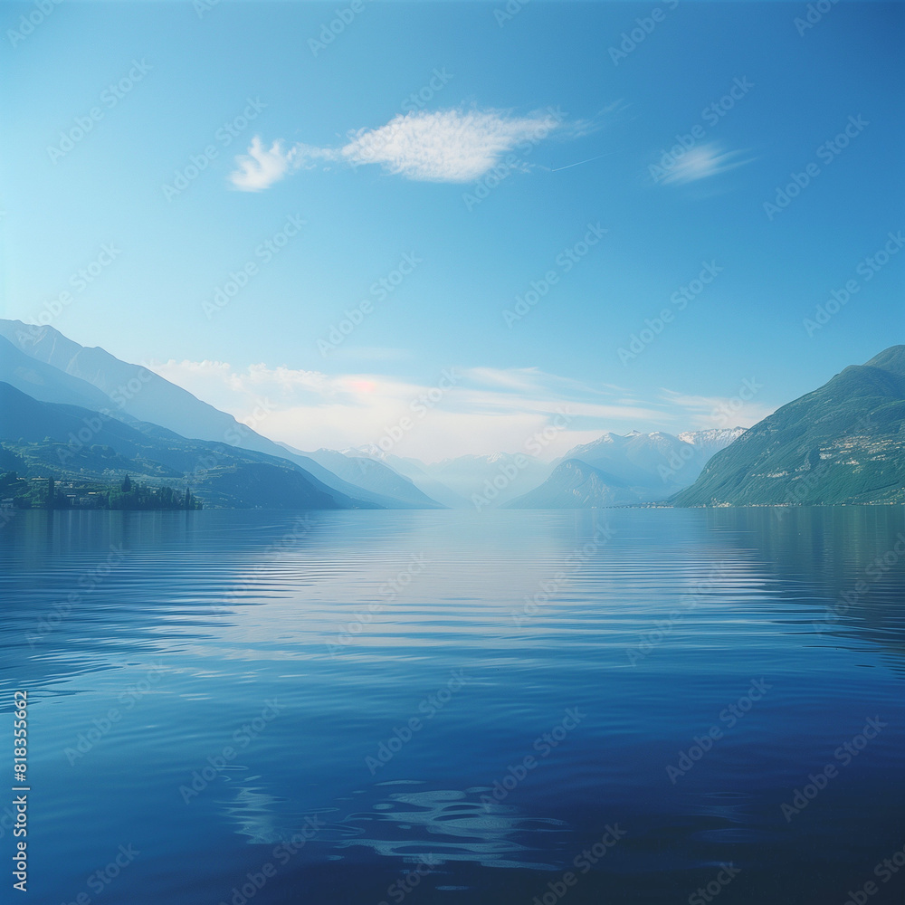Reflective Style Film Photography of Calm Lake Waters