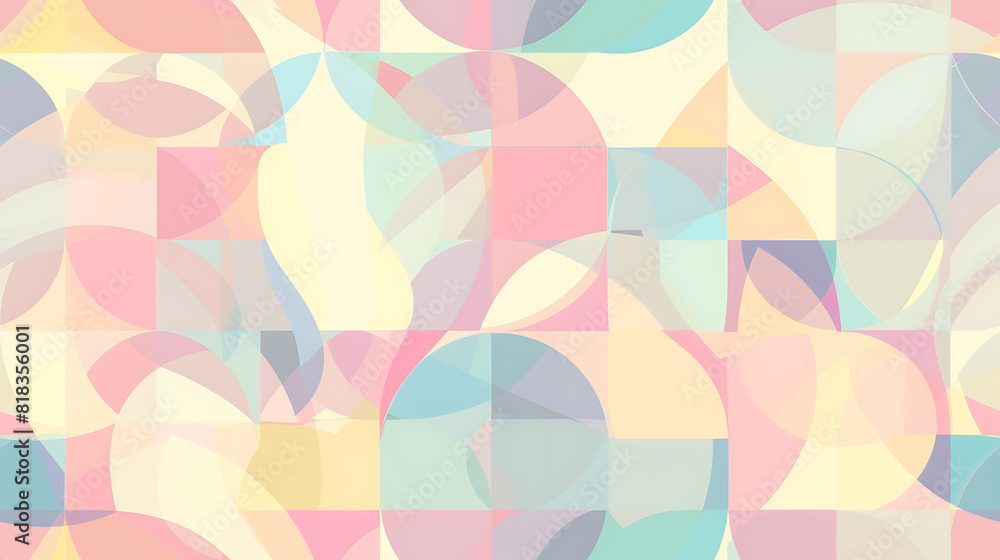 Simple Geometric Abstract Pastel Background - Seamless tile. Endless and repeat print.