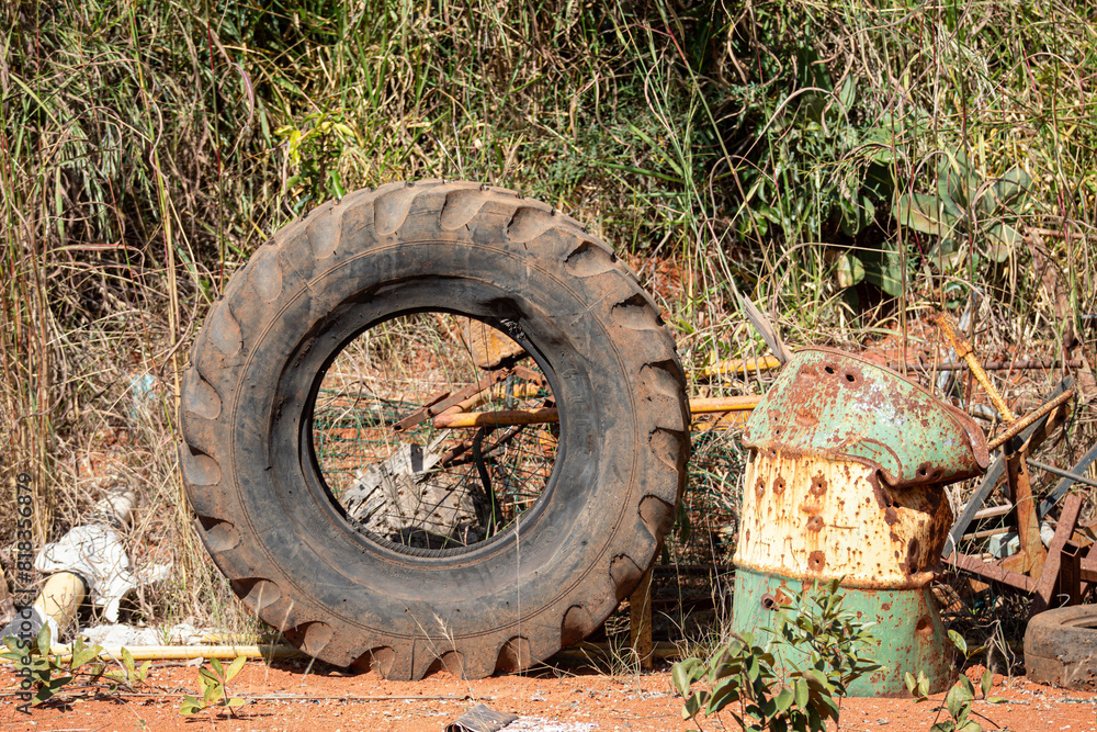 Old and abandoned tires