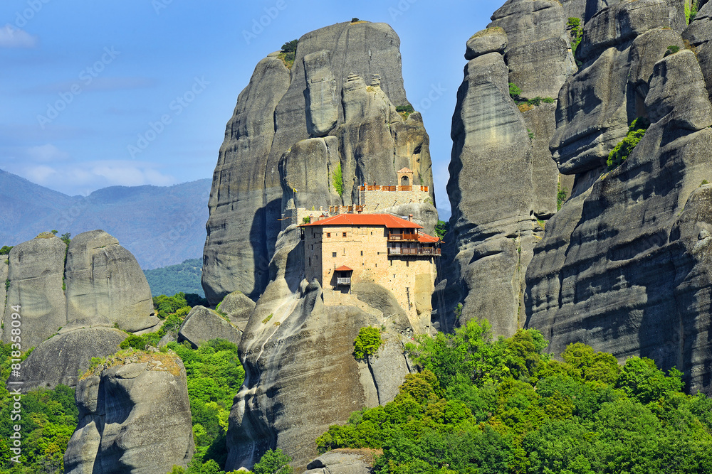 Holy Monastery of Saint Nicholas Anapafsas at Meteora, Trikala region, Greece, UNESCO World Heritage Site