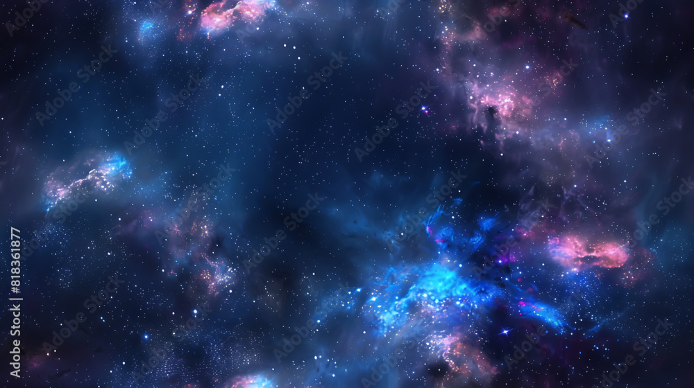 Fototapeta premium background with stars / star dust - space galaxy -Seamless tile. Endless and repeat print.
