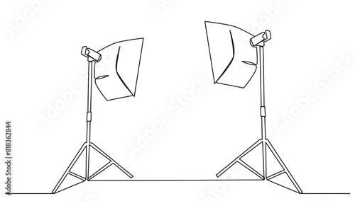 Continuous Soft Box Light Isolated. Concept photography,business,digital vector illustration 1