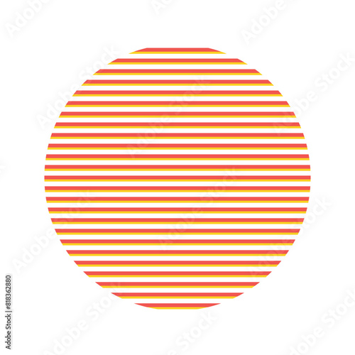 circle vector horizontal lines, design element.