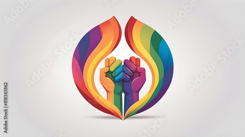 LGBTQ+ color themed logo icon emblem symbol, Generative AI Free Download LGBTQ+ color themed logo icon emblem symbol, Generative AI - GFXLoad