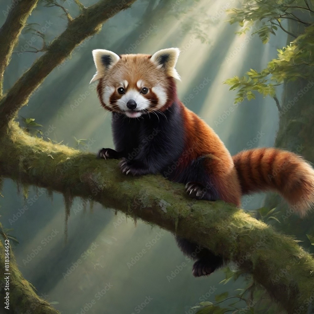 Fototapeta premium Red Panda in the Himalayan Forests