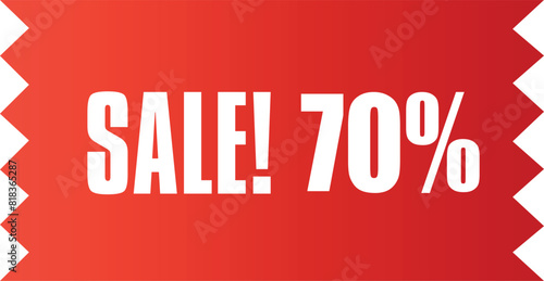 70% off sale vector illustration 