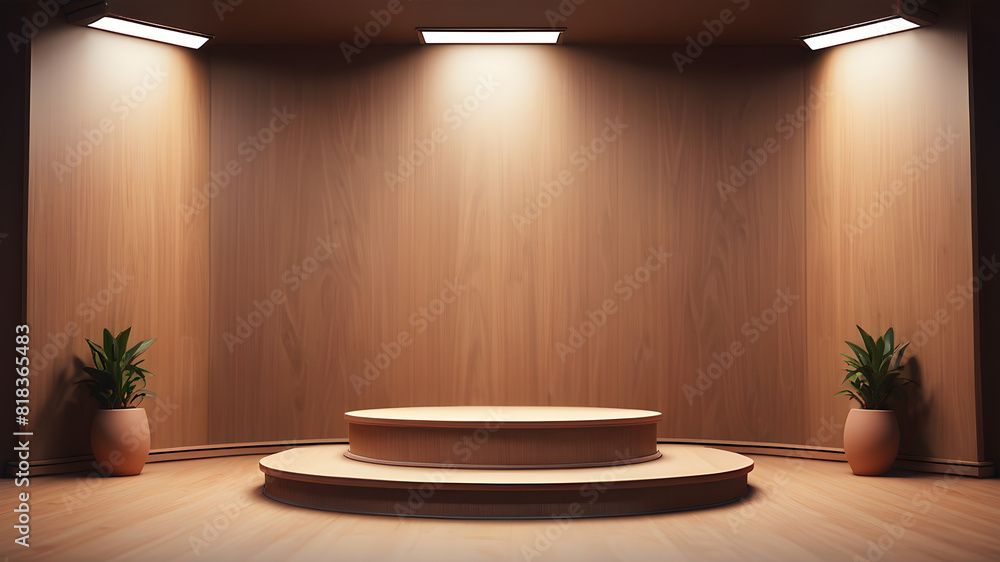 Simple modern podium background, Generative AI Simple modern podium background, Generative AI