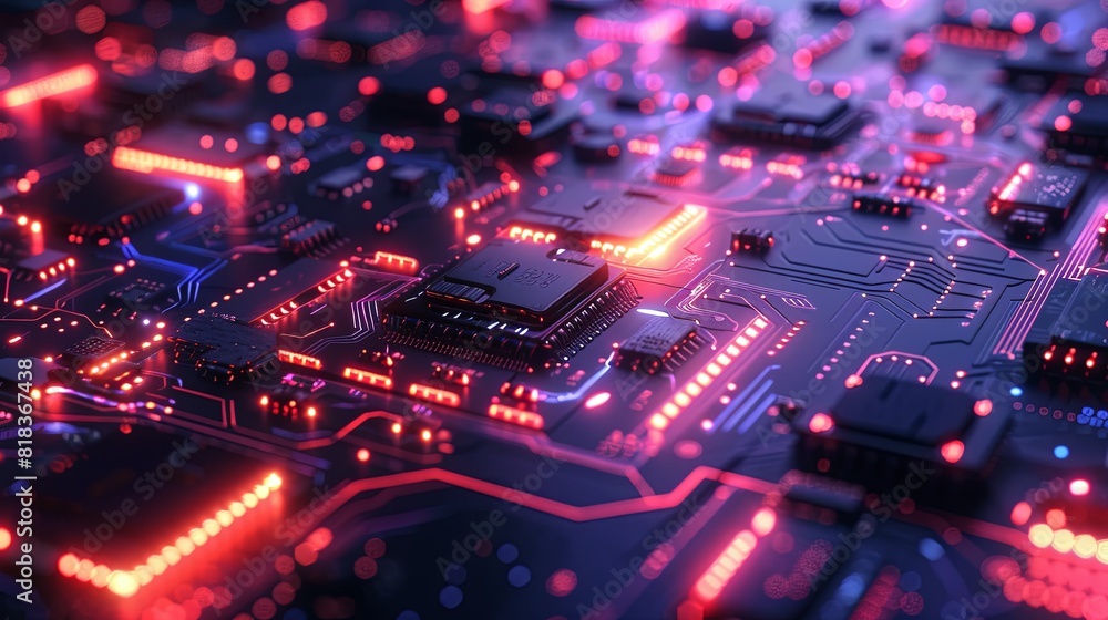 Futuristic AI Chips with Digital Design Perfect for Technology Banner: Advanced Artificial Intelligence Concept Futuristic AI Chips with Digital Design Perfect for Technology Banner: Advanced Artificial Intelligence Concept