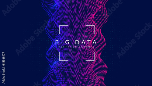 Digit Background. Deep learning for future intelligence. Visual flow of engineering and computing. Analytical patterns for global energy. Big Data Background.