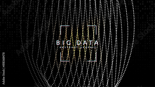 Big Data Background. Future intelligence in innovative digits. Cyber dots connect in the flow of automation. Mobile analytics for global information security. Digit Background.