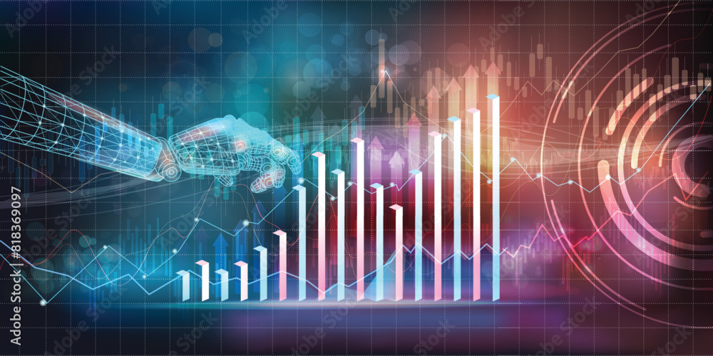 Abstract infographic on the topic of progress in the development of financial indicators in business Abstract infographic on the topic of progress in the development of financial indicators in business