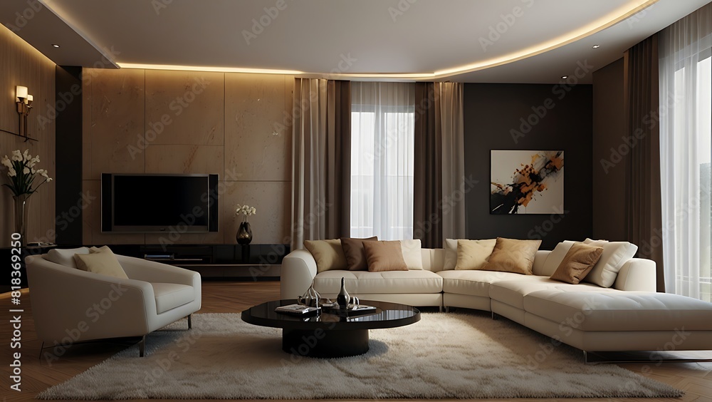 luxury modern living room illustration luxury modern living room illustration
