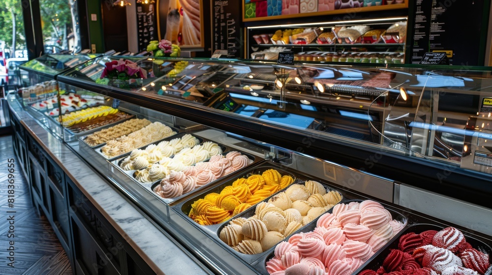 Italian shop serving gelato