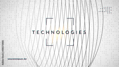 Digit Background. Concept: intelligent computer research. Visual network on the backdrop of software engineering. Energy of information in analytical patterns. Ai Background.
