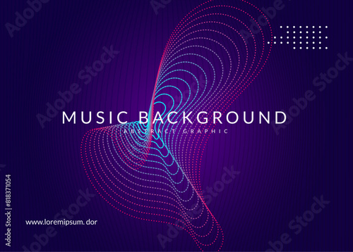 Night Club Set. Psychedelic Audio Illustration. Green Music Background. Discotheque Festival Graphic. Violet Party Poster. Trance Invite. Night Club Event. Pink Night Club Set