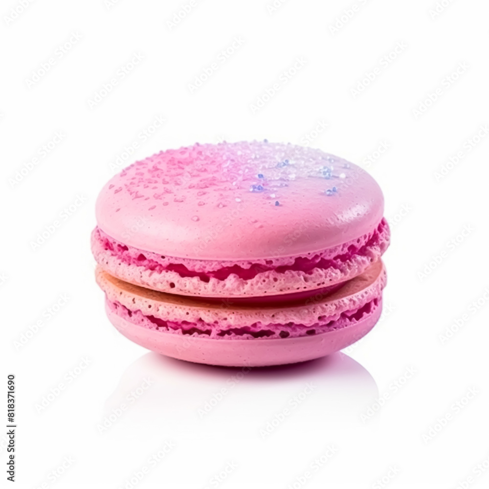 Macaron macaroon isolated on white background, cream pastel chic cafe dessert, sweet food and holiday cake for luxury confectionery, post-processed, generative ai Macaron macaroon isolated on white background, cream pastel chic cafe dessert, sweet food and holiday cake for luxury confectionery, post-processed, generative ai