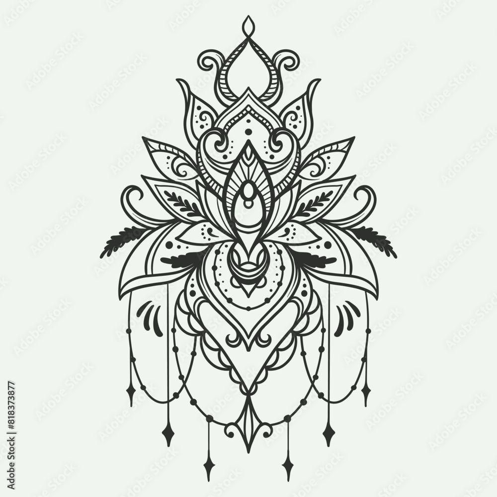 Handdrawn Tattoo Geometrical Florish Handdrawn Tattoo Geometrical Florish