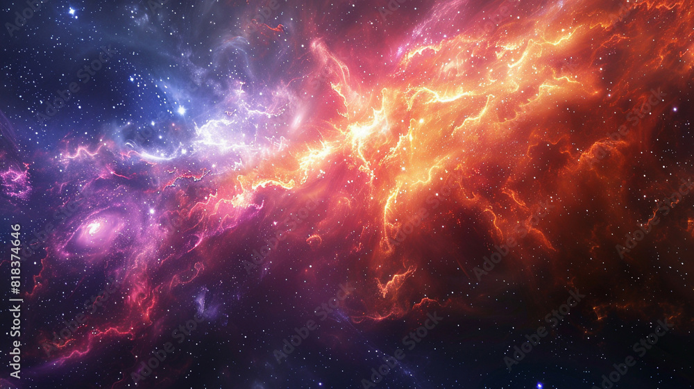 Obraz premium Radiant Cosmic Tapestry Capturing the Stunning Beauty and Power of a Stellar Explosion in Mesmerizing Detail