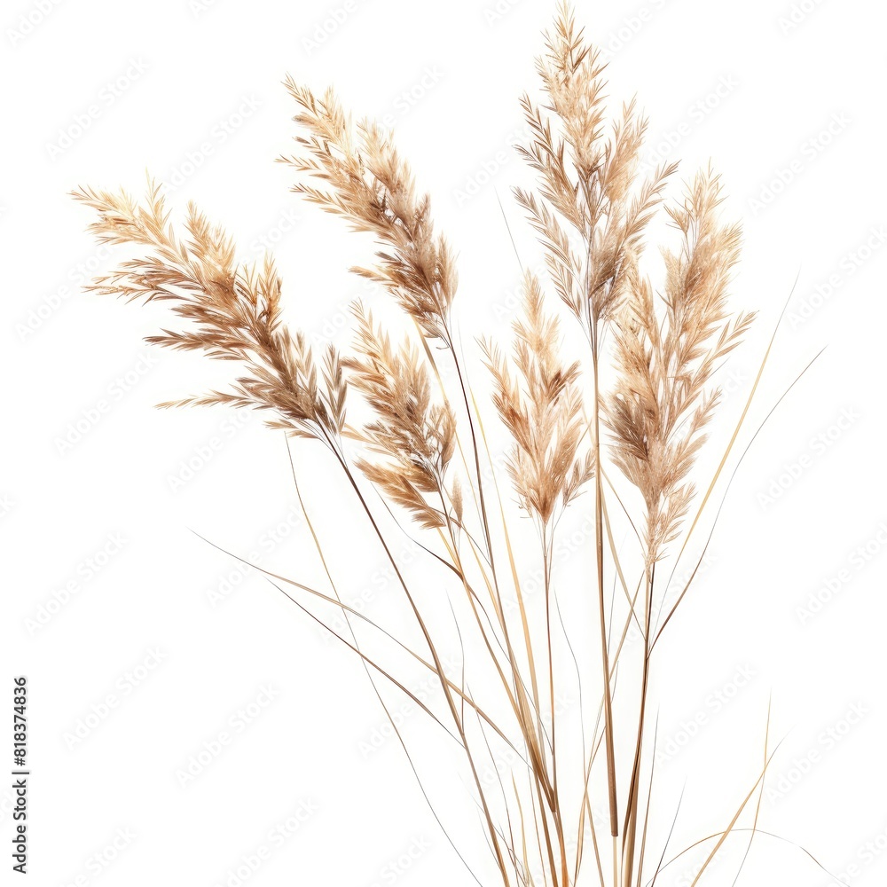 Clip-art dried grass isolated on white background  