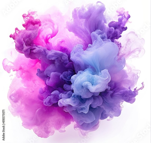 Abstract pink party fog. Isolated blue, teal, purple , aqua smoke cloud or think cloud. 3D special effects fog clouds graphic for white background, magic birthday clip