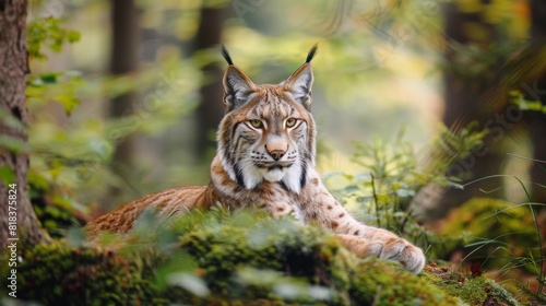 Eurasian Lynx (Lynx Lynx) in the Bavarian Forest National Park (Nationalpark Bayerischer Wald) in