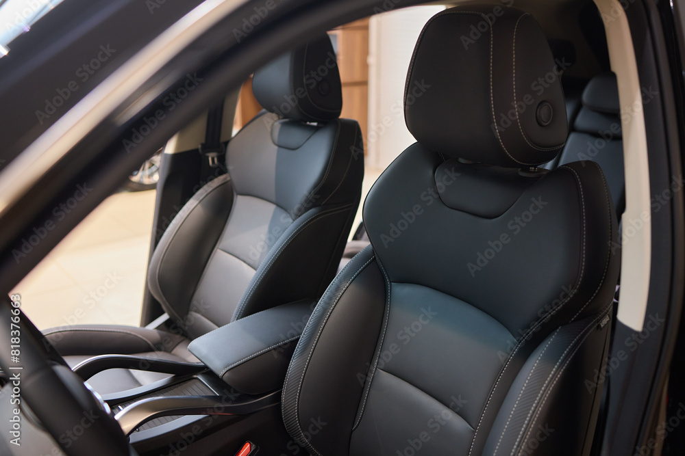 Automotive design with seats, walking shoe textile interior Automotive design with seats, walking shoe textile interior