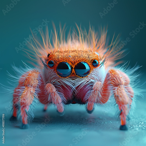 3d photo of cartoonish spider made with generative AI © Achochelu