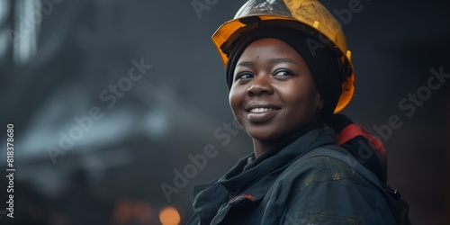 female miner Generative AI