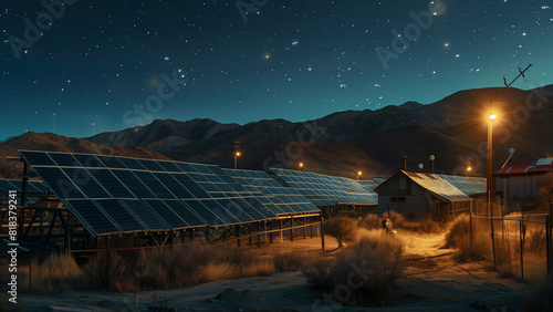 After Dark: The Unseen Work of Solar Panels Under the Starlit Sky