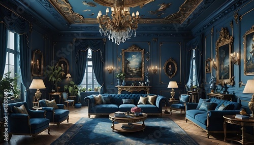luxury modern living room illustration © Iman00