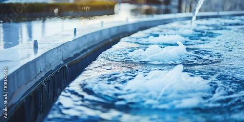 Controlling a quality of water, aerated activated sludge tank at a waste water treatment plant. Clean water, pipes, tank, filter.