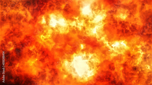 画面いっぱいに燃え盛る灼熱の炎の背景イメージ