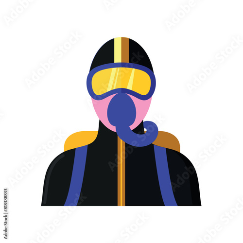 Diver icon clipart avatar logotype isolated vector illustration