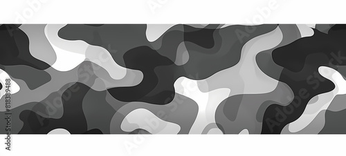 Australian Camouflage Design in Grey Scale - Large Wide Pattern