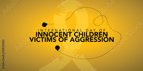 vector illustration. international day of innocent children victims of agression in june. vector, illustration
