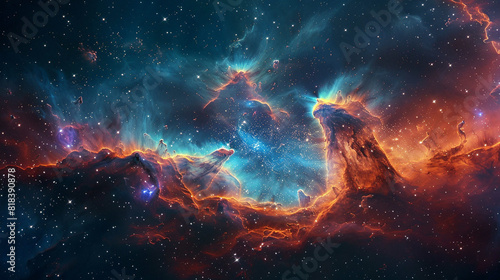 Stars Nebula in Space Capturing the Awe-Inspiring Beauty of the Cosmos in Stunning Detail © Digital