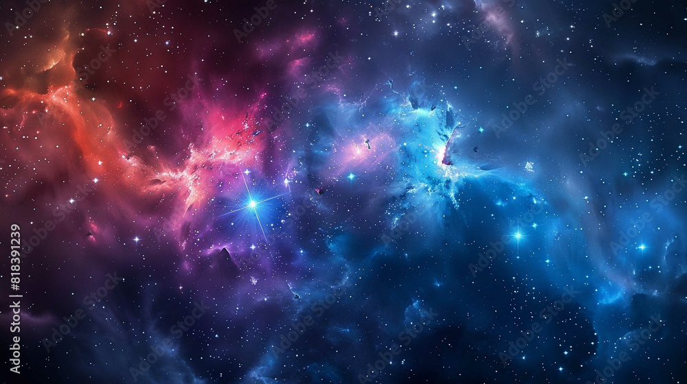 Fototapeta premium Universe with Stars, Constellations, and Galaxies Capturing the Vast and Stunning Beauty of the Cosmos